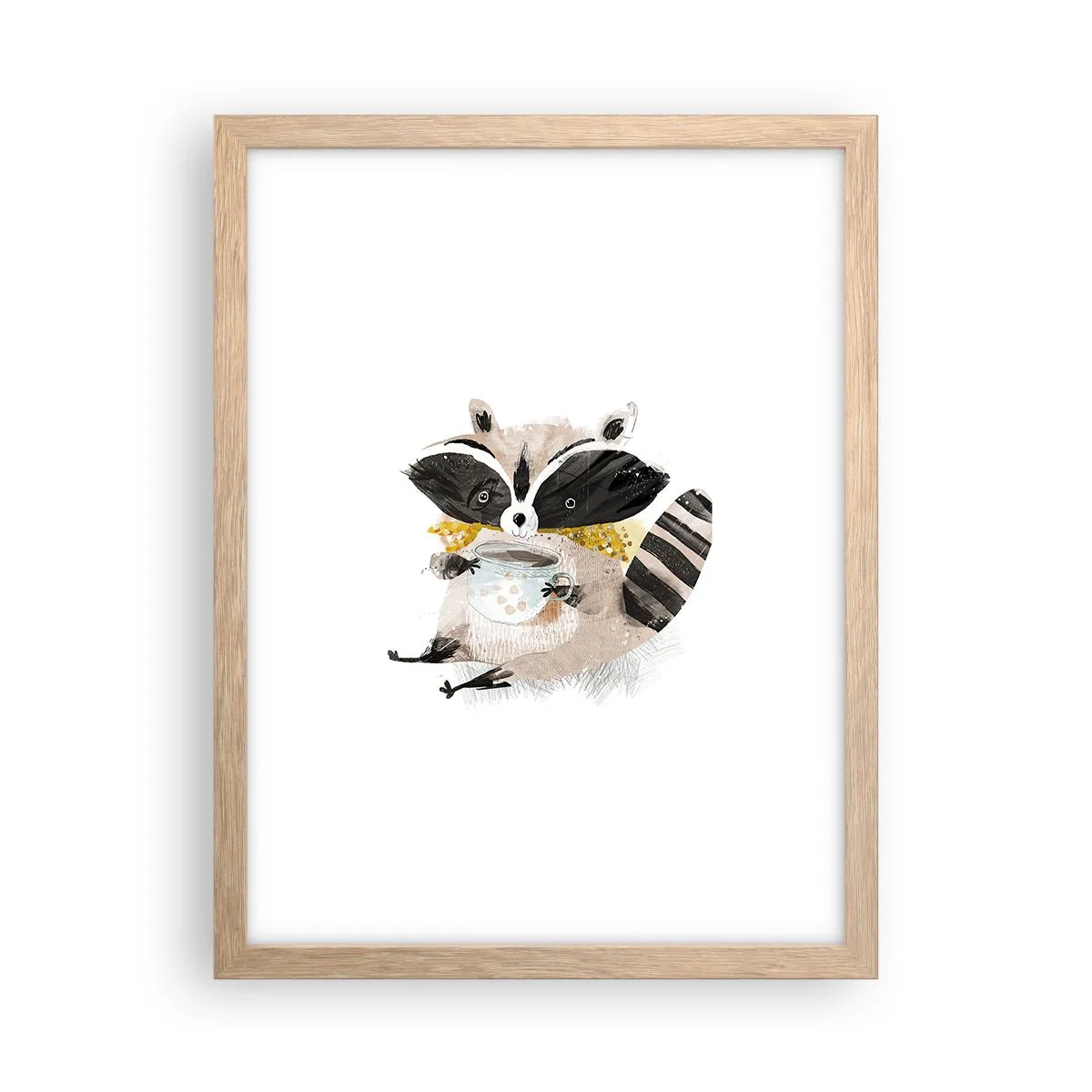 Affisch i ram av ljusek - Min vän tvättbjörn - 30x40 cm