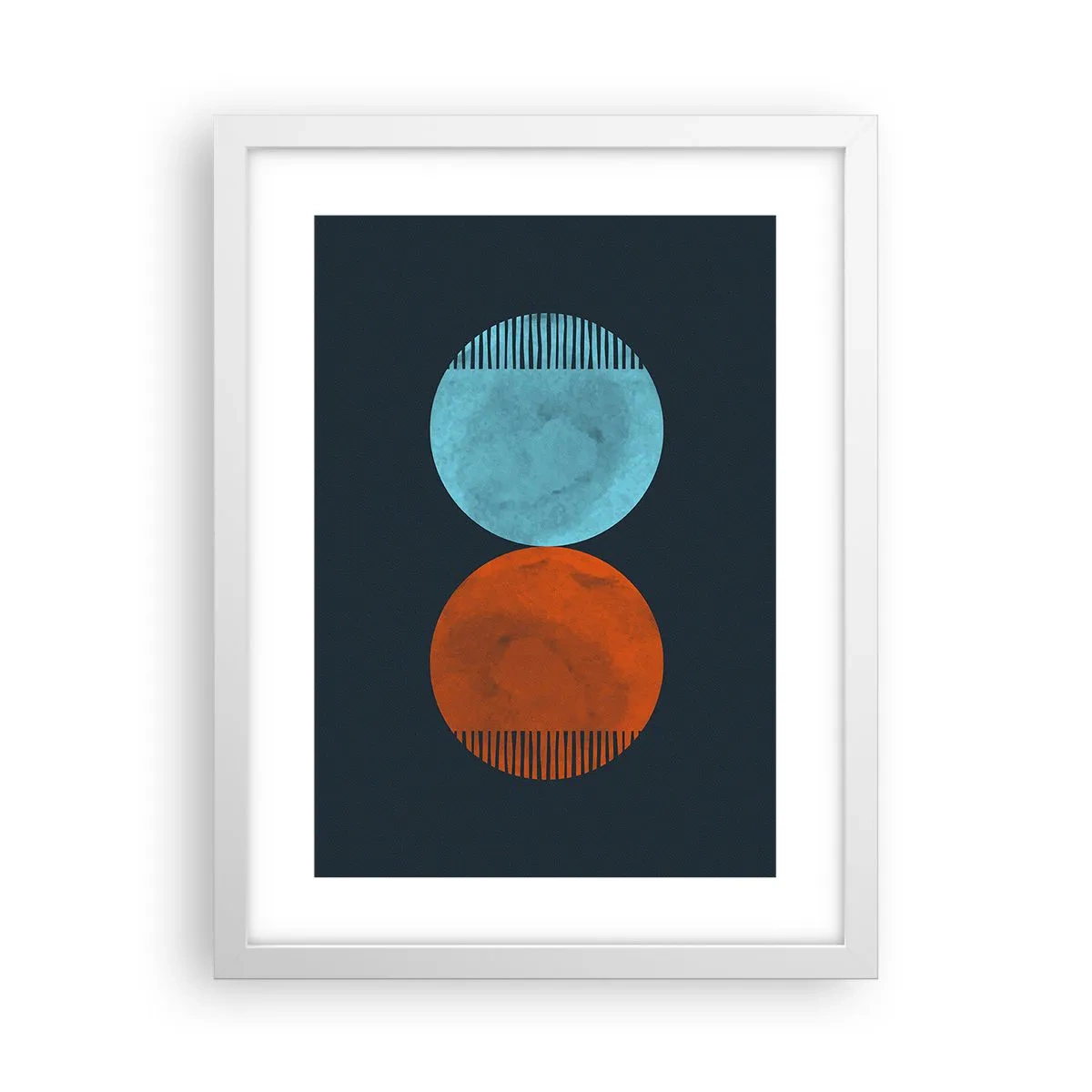 Affisch i vit ram - Endast geometri? - 30x40 cm