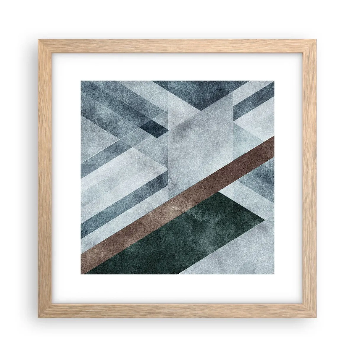 Affisch i ram av ljusek - Sofistikerad elegans i geometri - 30x30 cm