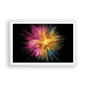Affisch i vit ram - Färgerna föds  - 91x61 cm