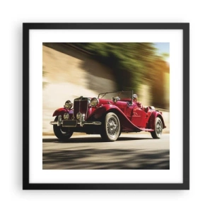 Affisch i svart ram - Vackrare än Nike från Samothrakis - 40x40 cm