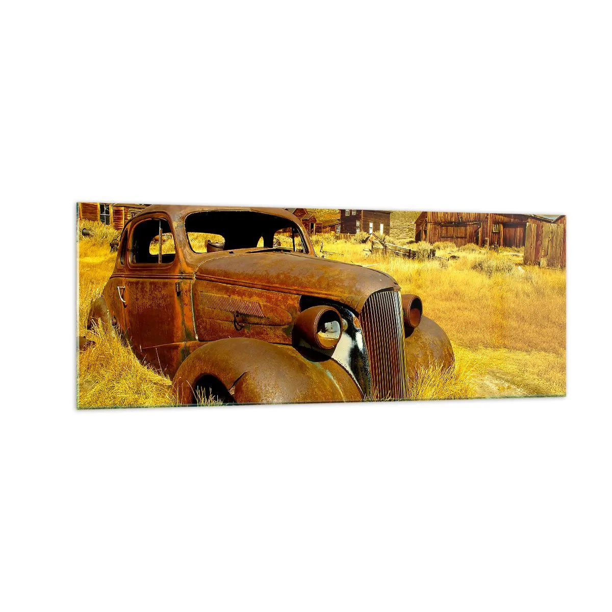 Glastavla - Bild på glas - Välförtjänt vila - 140x50 cm