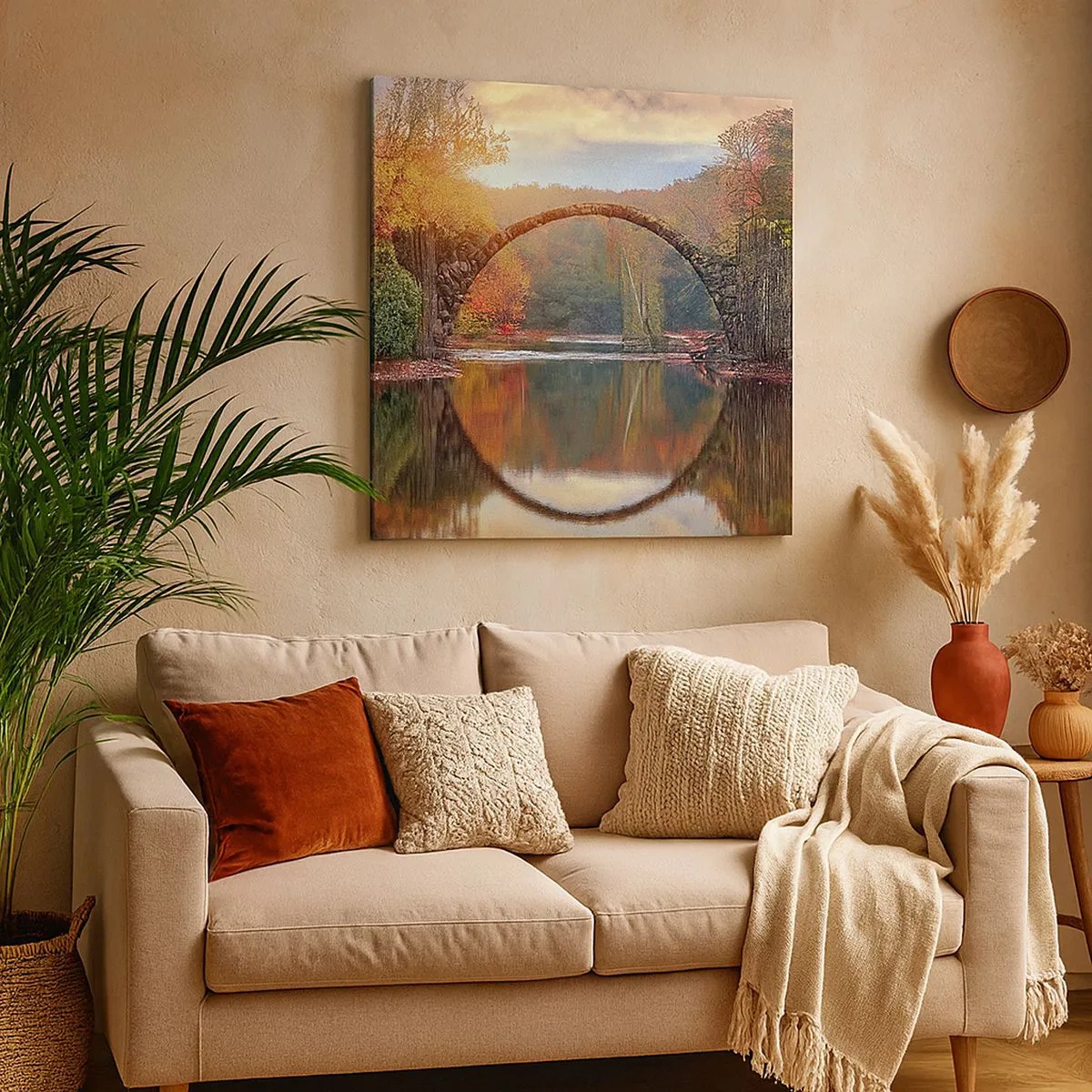 Canvastavla - Bild på duk - På andra sidan av spegeln - 30x30 cm