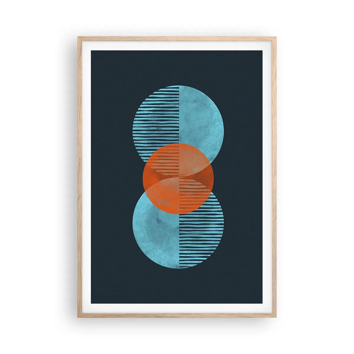 Affisch i ram av ljusek - Symmetrisk komposition - 70x100 cm