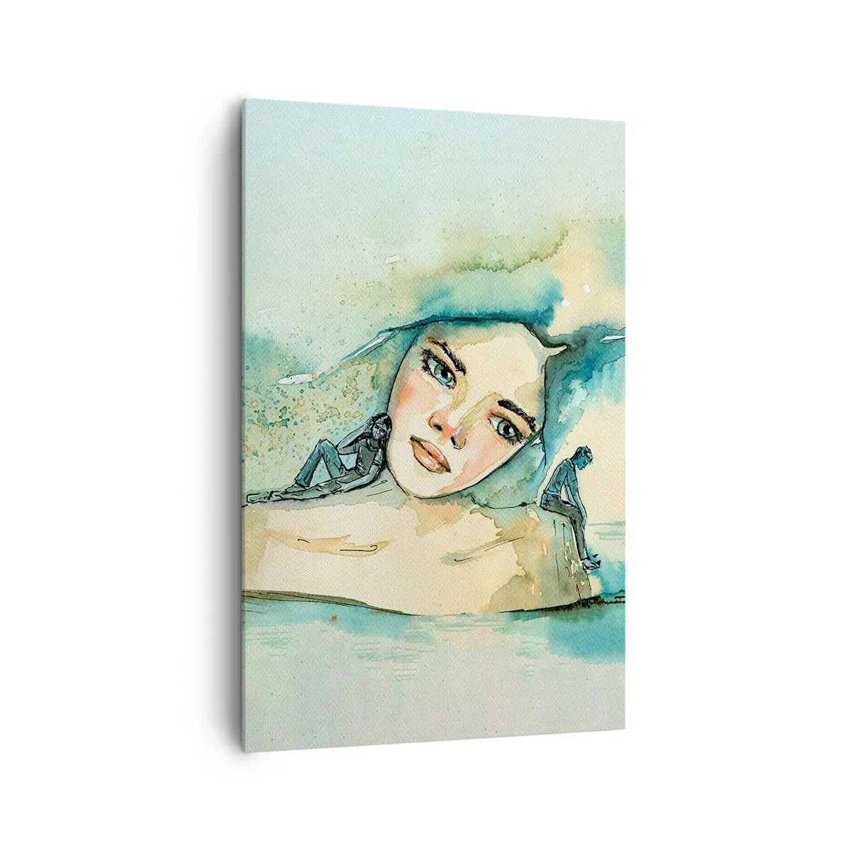 Canvastavla - Bild på duk - Am I blue? - 80x120 cm