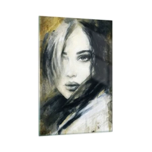 Glastavla - Bild på glas - Mera oskyldig eller sensuell? - 80x120 cm