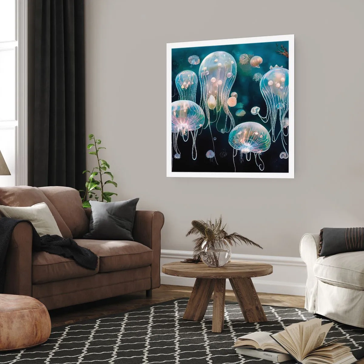 Affisch - Undervattenbal - 60x60 cm