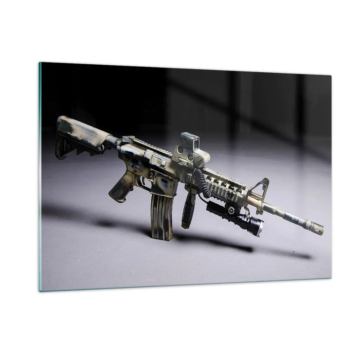 Glastavla - Bild på glas - Alltid farlig - 120x80 cm