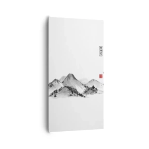 Canvastavla - Bild på duk - Bortom fjällen - 65x120 cm