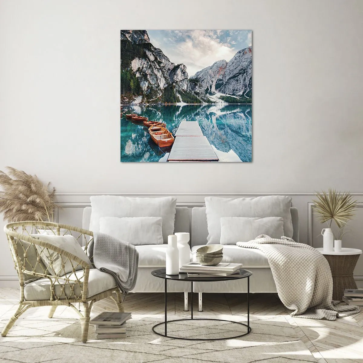 Glastavla - Bild på glas - Vi visar dig skönhet - 60x60 cm