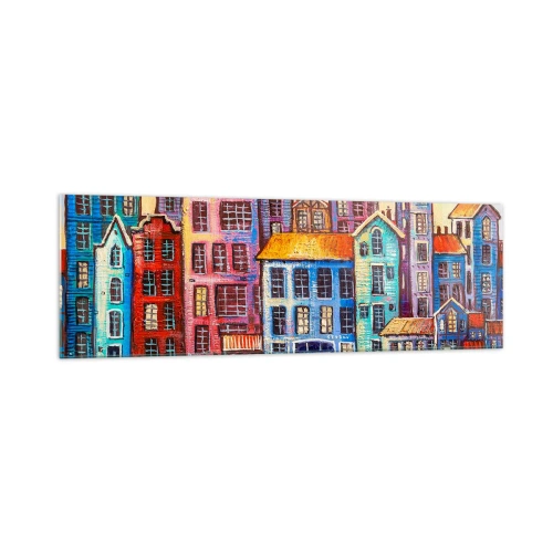 Glastavla - Bild på glas - En sagostad  - 160x50 cm