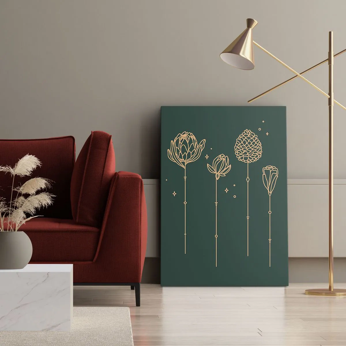 Canvastavla - Bild på duk - Familjen ÖRTsson - 45x80 cm
