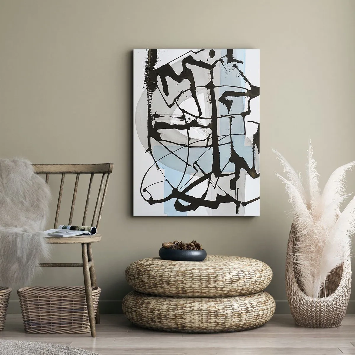 Canvastavla - Bild på duk - Blått trots allt - 80x120 cm