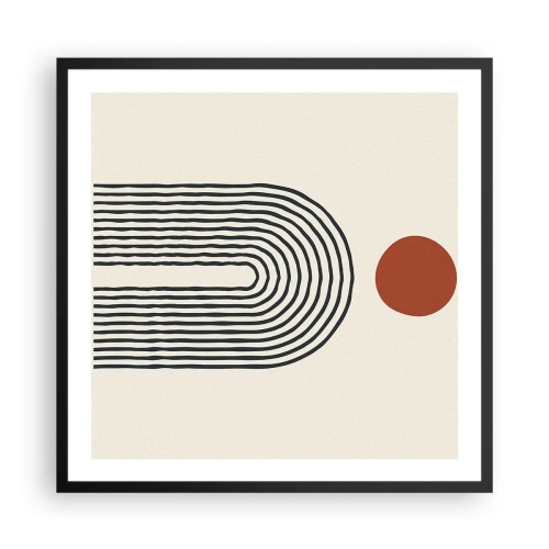 Affisch i svart ram - Formernas och färgernas magnetism - 60x60 cm