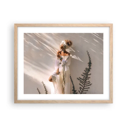 Affisch i ram av ljusek - Solen och flickan - 50x40 cm