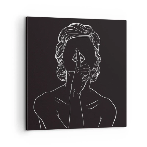 Canvastavla - Bild på duk - Skönhet blommar i tystnad - 50x50 cm