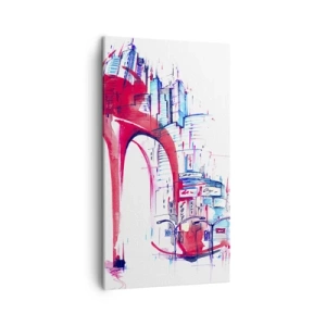 Canvastavla - Bild på duk - Storstadselegant - 45x80 cm