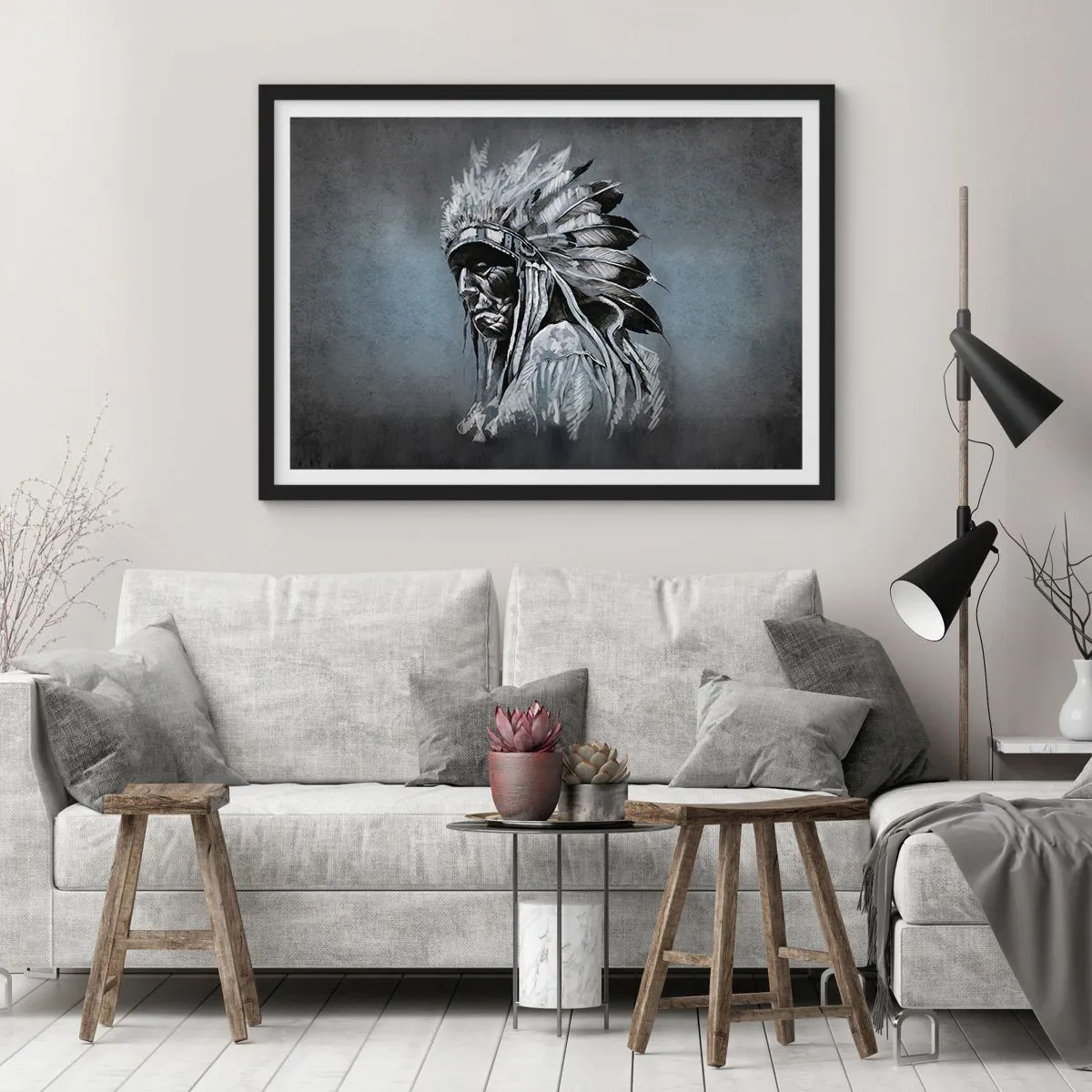 Affisch i svart ram - Tillbaka till rötterna - 70x50 cm