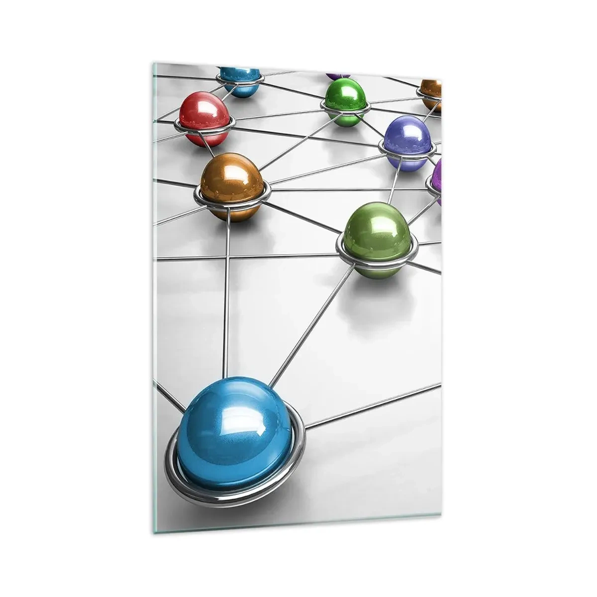 Glastavla - Bild på glas - Rymdens spindelnät - 80x120 cm