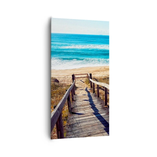 Canvastavla - Bild på duk - Spring! - 65x120 cm