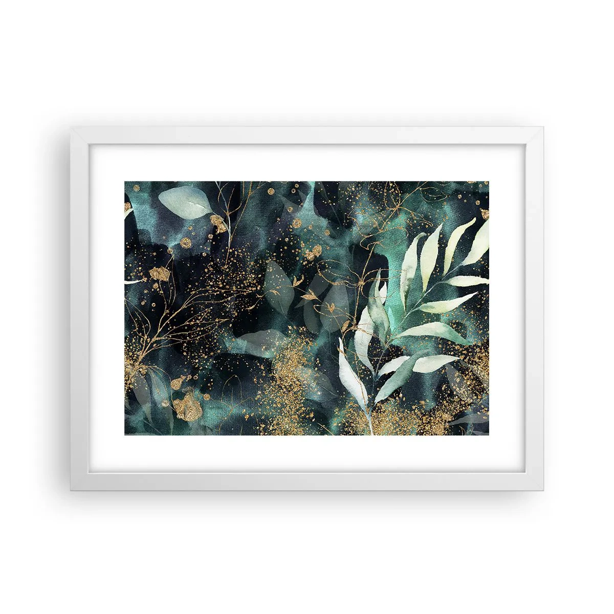 Affisch i vit ram - Förtrollad trädgård - 40x30 cm