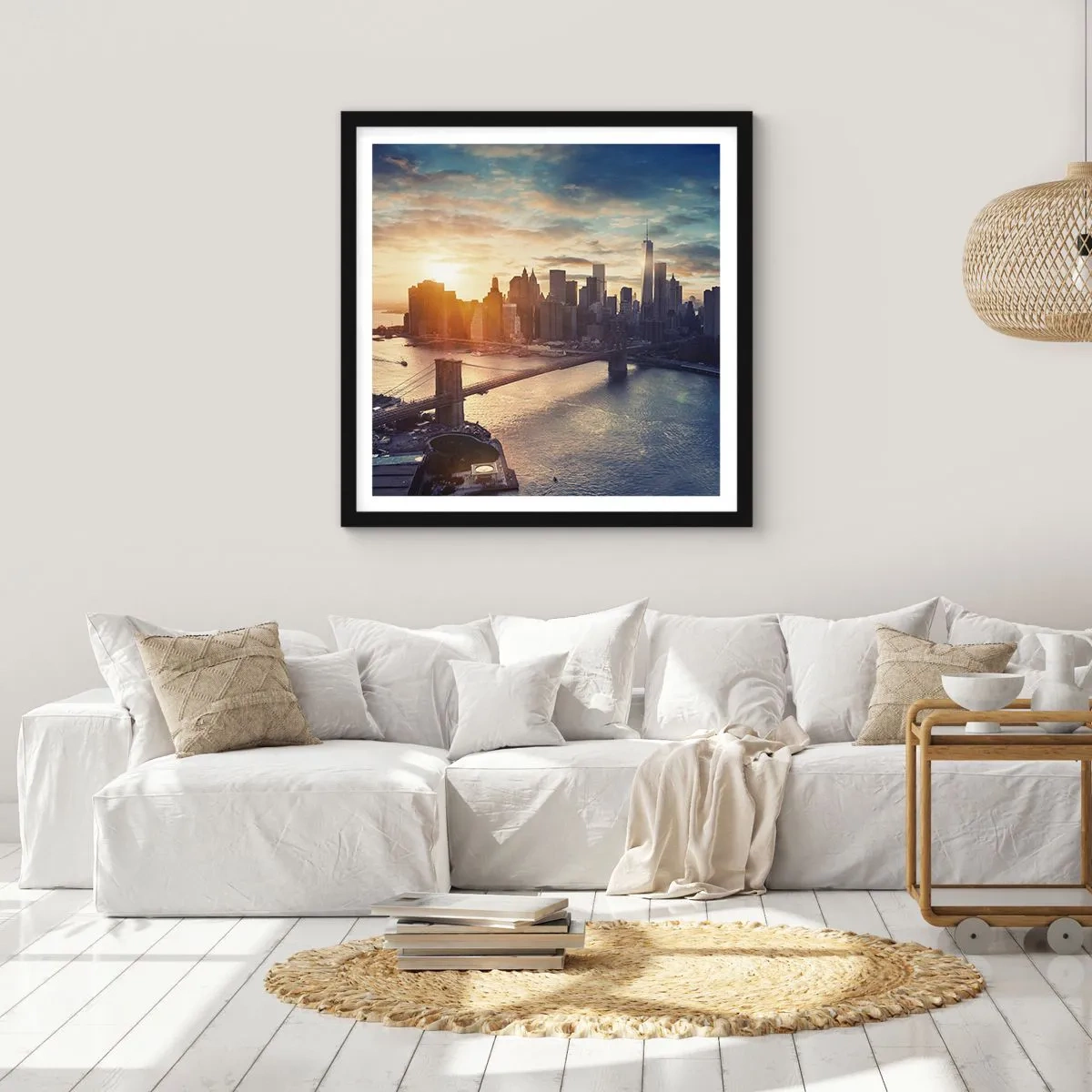 Affisch i svart ram - Västkulturens monument - 40x40 cm