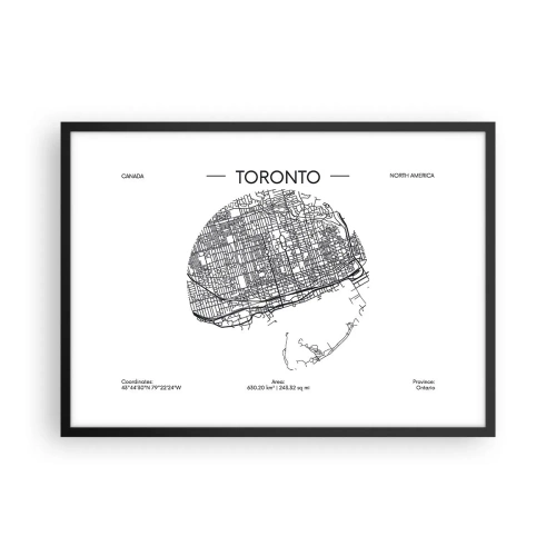 Affisch i svart ram - Torontos anatomi - 70x50 cm