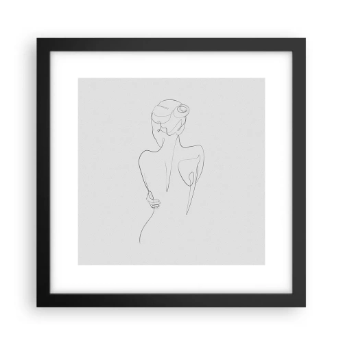 Affisch i svart ram - Kroppens musik - 30x30 cm