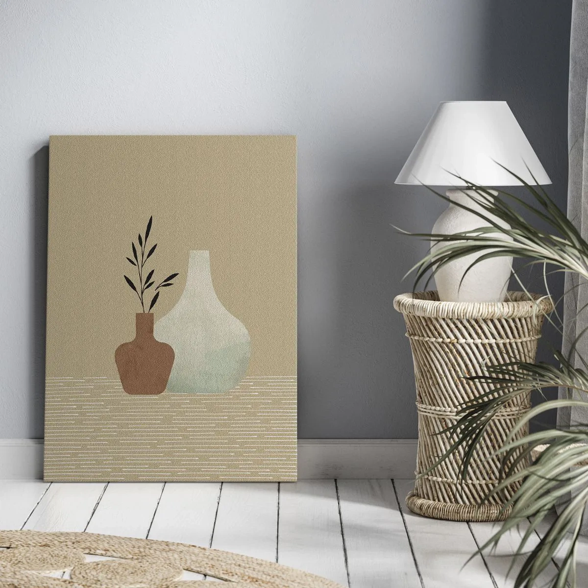 Canvastavla - Bild på duk - Vas och dess idé - 50x70 cm