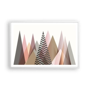 Affisch i vit ram - Utsikt över pyramider - 91x61 cm