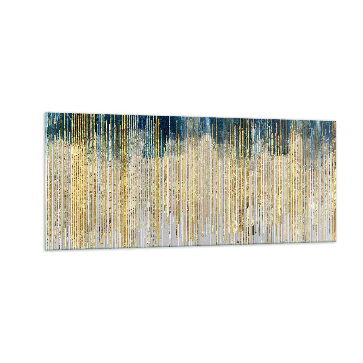 Glastavla - Bild på glas - Förgylld gräns - 100x40 cm