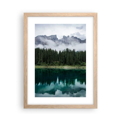 Affisch i ram av ljusek - Tyst, tyst, väck inte sovande vatten... - 30x40 cm