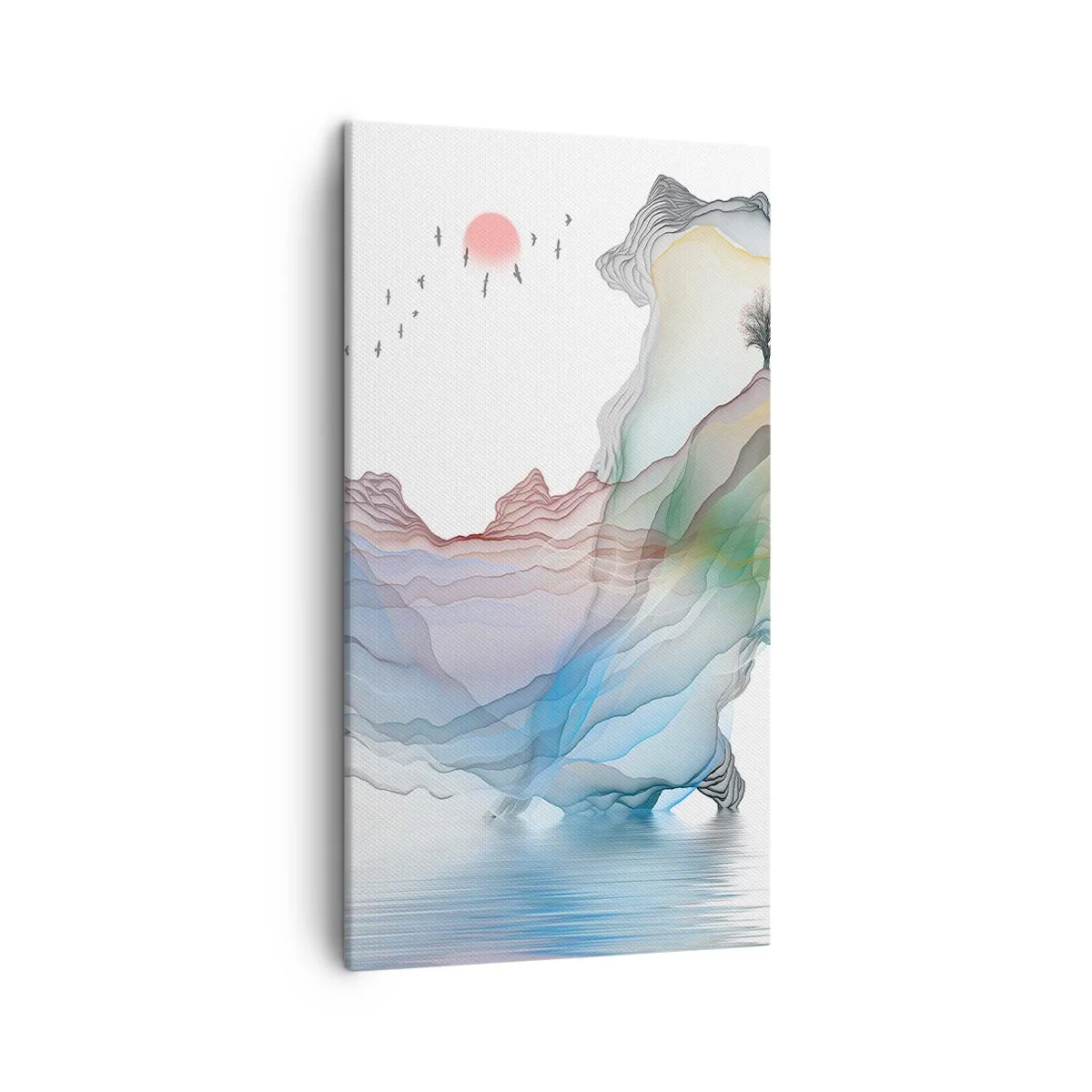 Canvastavla - Bild på duk - Mot kristallfjäll - 45x80 cm