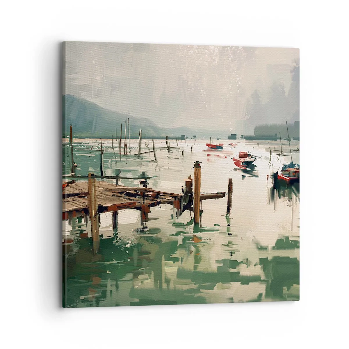 Canvastavla - Bild på duk - Täckt med smält måne - 70x70 cm