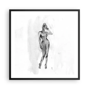 Affisch i svart ram - En studie om kvinnlighetens perfektion - 60x60 cm