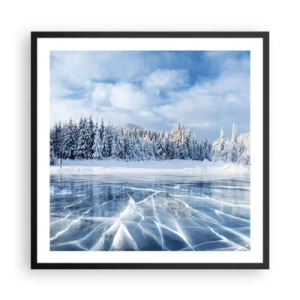 Affisch i svart ram - Bedårande och kristallisk vy - 60x60 cm