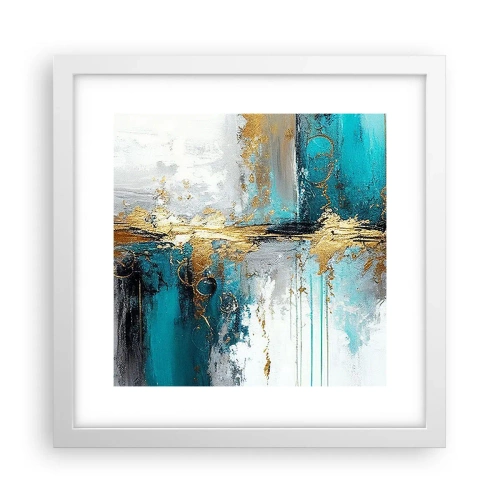 Affisch i vit ram - Allting flödar - 30x30 cm