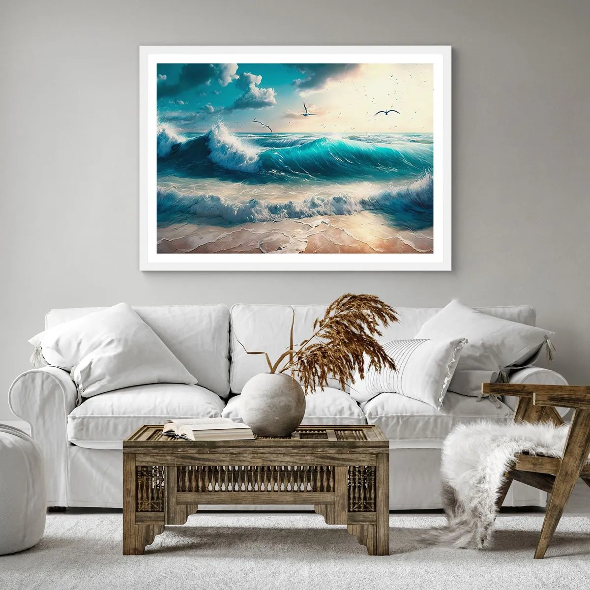 Affisch i vit ram - Ljuder endast för dig - 60x60 cm