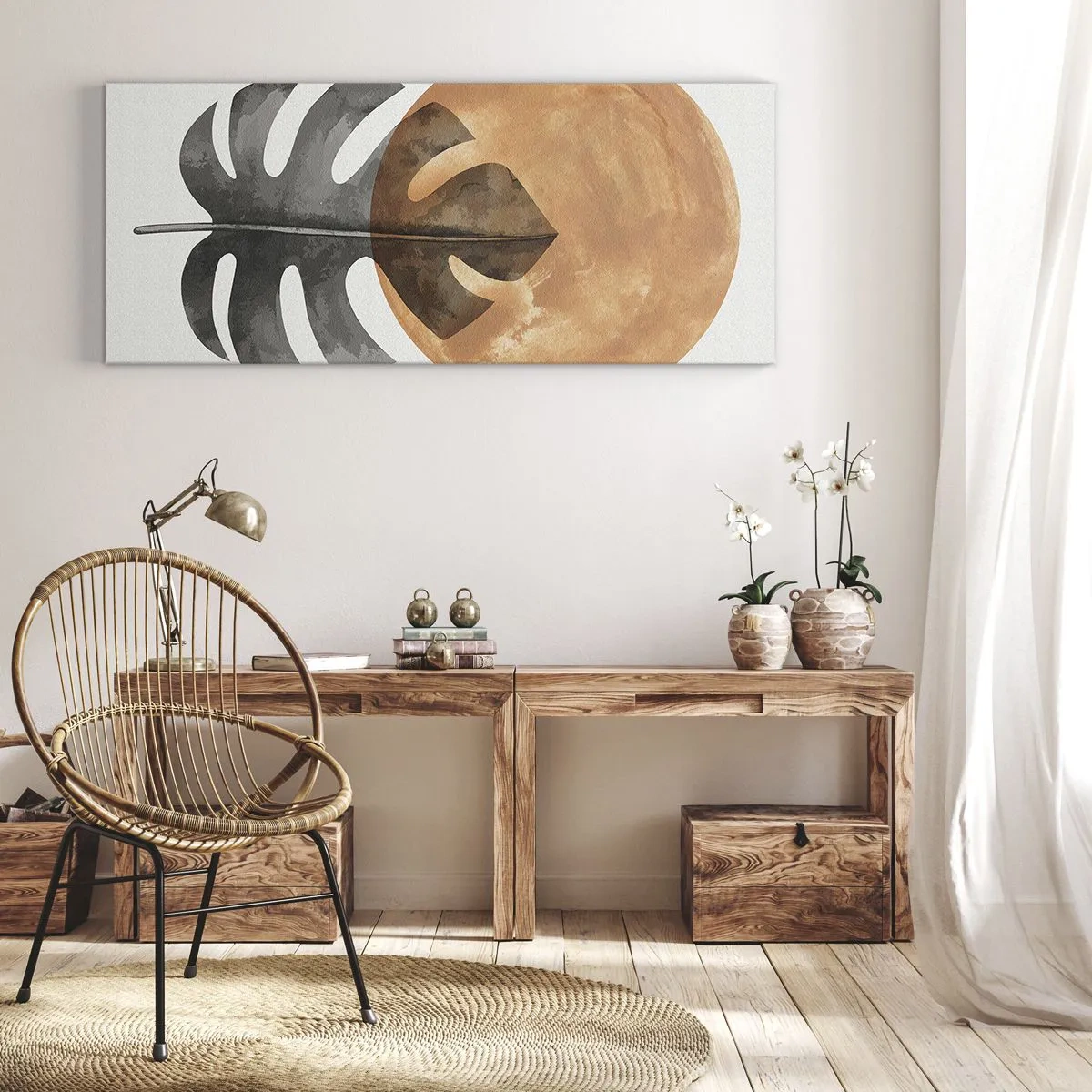 Canvastavla - Bild på duk - Alltid solen - 140x50 cm