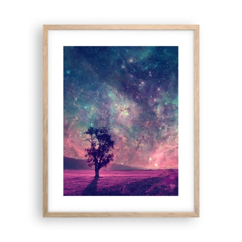 Affisch i ram av ljusek - Under magisk himmel - 40x50 cm