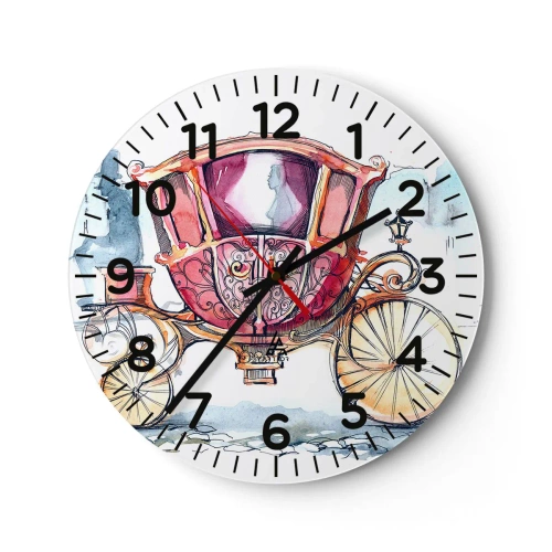 Väggklocka - Klocka på glas - Bröllop eller bal? - 30x30 cm