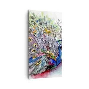 Canvastavla - Bild på duk - Med stolthet mot det gråa  - 65x120 cm