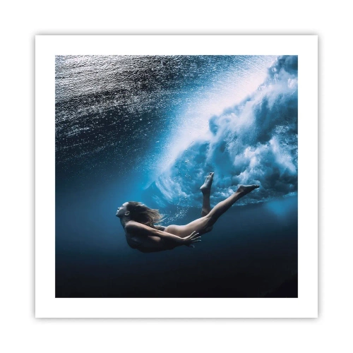 Affisch - Modern sjöjungfru - 50x50 cm