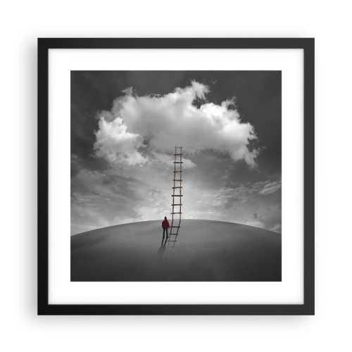 Affisch i svart ram - Allt är möjligt - 40x40 cm