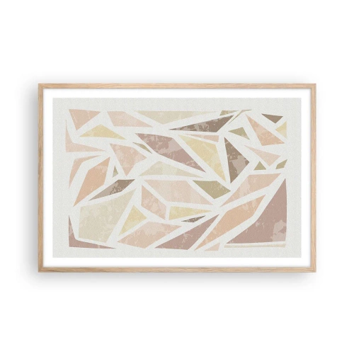 Affisch i ram av ljusek - Komposition av färgat glas - 91x61 cm