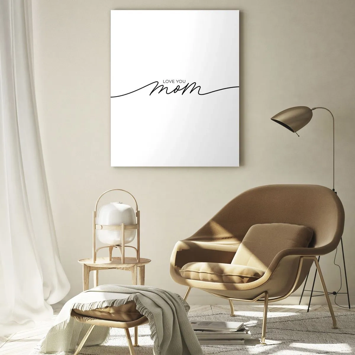 Glastavla - Bild på glas - Jag är mycket rörd - 70x100 cm