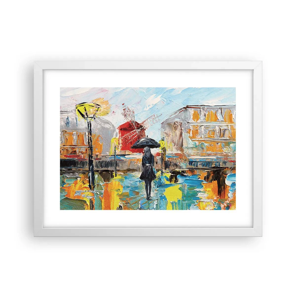 Affisch i vit ram - Parislegender - 40x30 cm