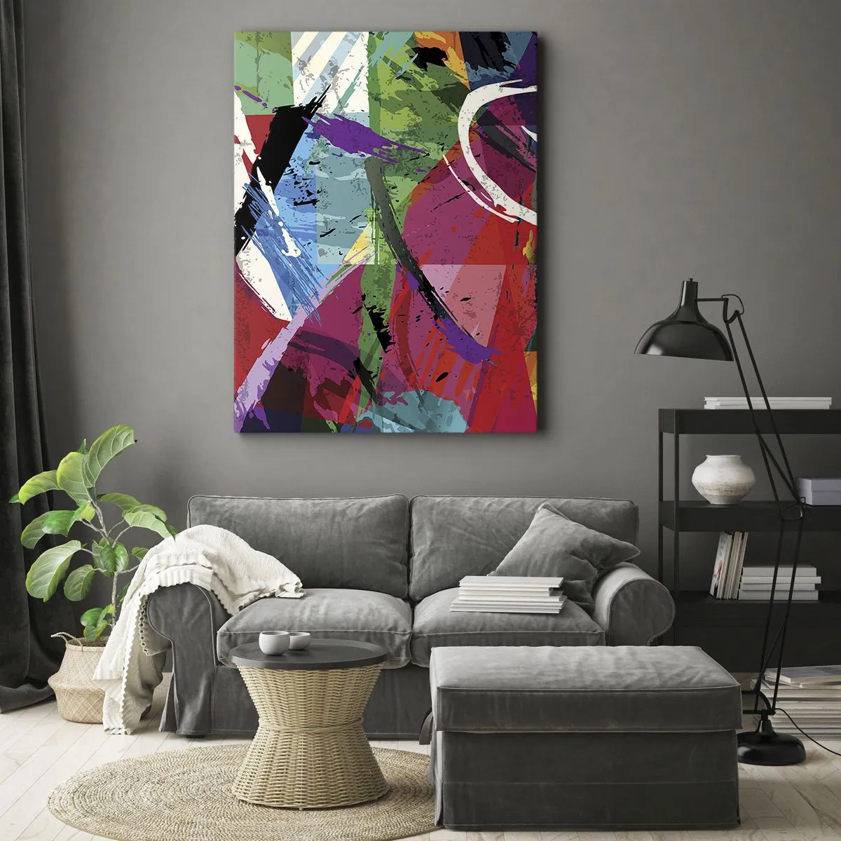 Canvastavla - Bild på duk - Snabbt och livligt - 50x70 cm