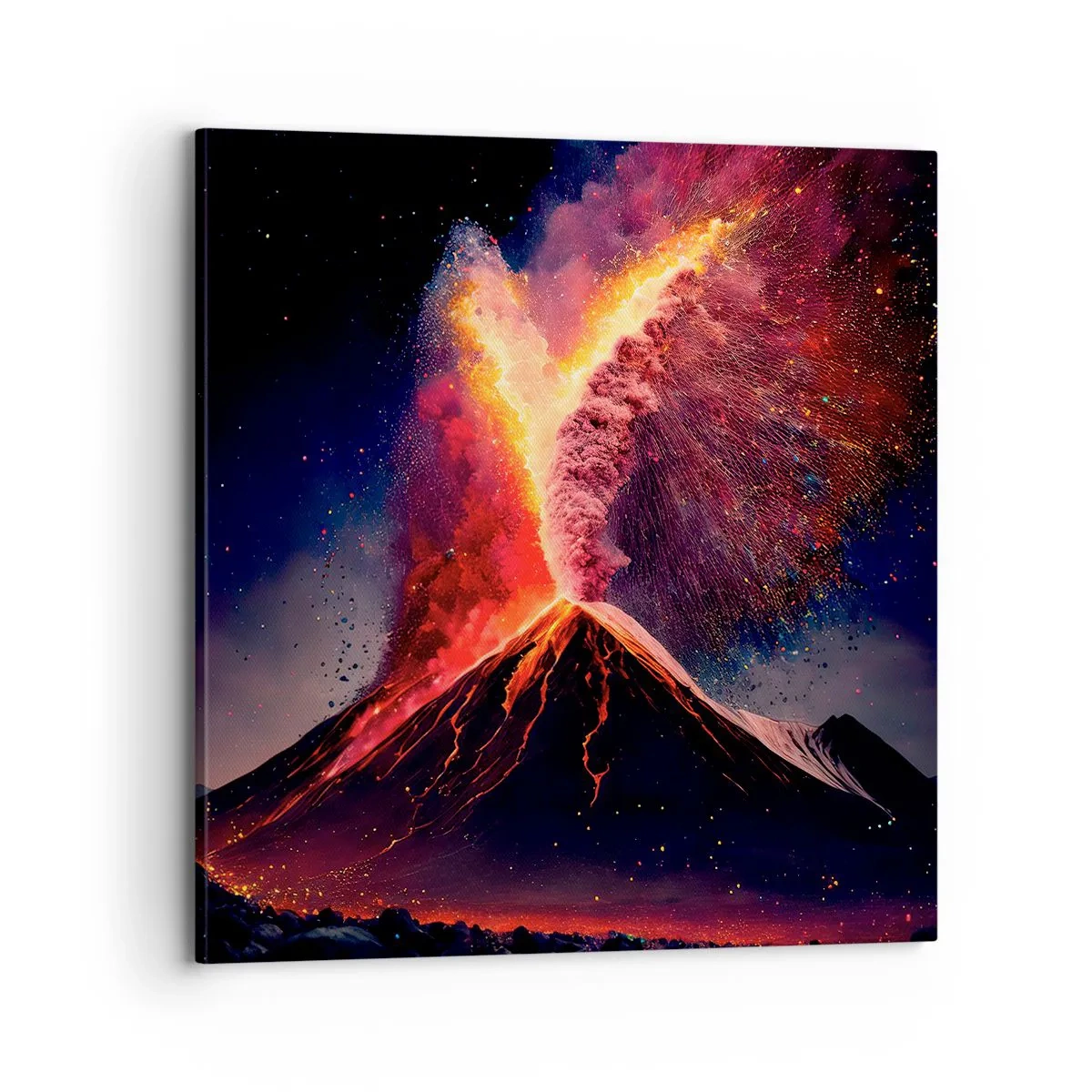 Canvastavla - Bild på duk - Skönhet och skräck - 70x70 cm