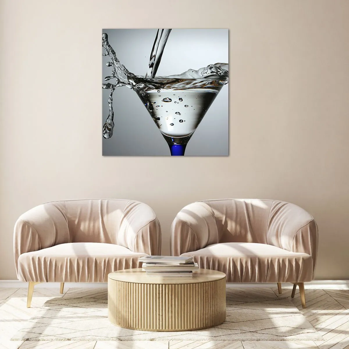 Glastavla - Bild på glas - Vid glasets kant - 30x30 cm